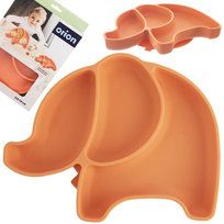 Talerz dla dziecka silikonowy dzielony 23,5x19x3,5 cm