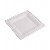 Talerz kwadratowy 16x16cm 6'' pulpa trzcinowa 50sz
