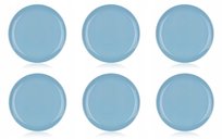 TALERZE DESEROWE 6szt x 19 cm NIEBIESKIE luminarc na ciasta desery jedzenie