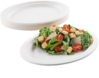 Talerze ekologiczne owalne trzcina cukrowa 26cm 50