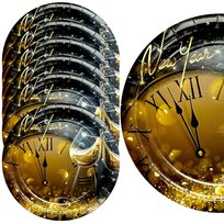 Talerze papierowe 18 cm 6 szt. na Nowy Rok