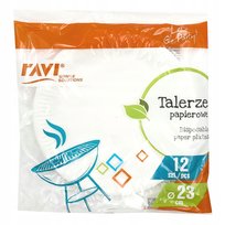 Talerze Papierowe Talerzyki Jednorazowe 12 Sztuk