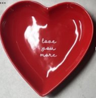 Talerzyk - serce czerwone