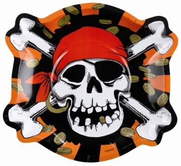 Talerzyki, Czaszki Jolly Roger, 6 sztuk