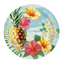 Talerzyki hawajskie kwiaty 23cm  52477 10szt