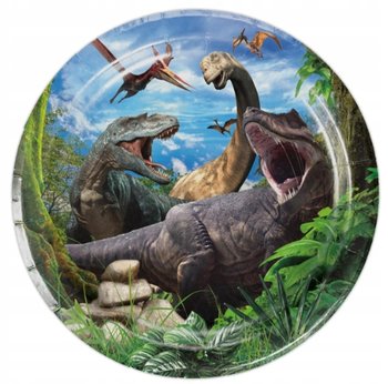 Talerzyki Jednorazowe Świat Dinozaurów Jurassic Papierowe Duże 23cm 10szt - Inna marka