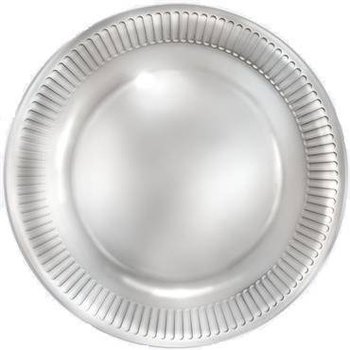 Talerzyki Papierowe Srebrne 18 Cm - Pol-Mak