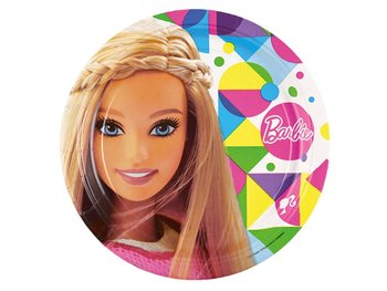Talerzyki urodzinowe Barbie - 23 cm - 8 szt. - Amscan