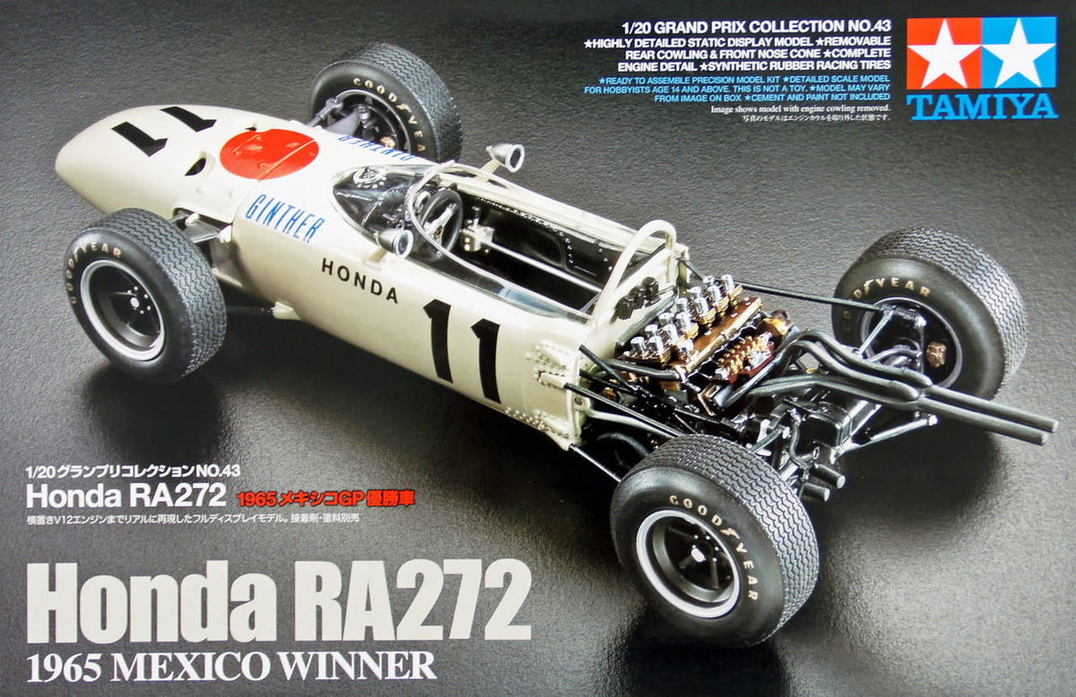 Фото - Збірна модель TAMIYA 20043 1:20 Honda Ra272 1965 Mexico Winner 
