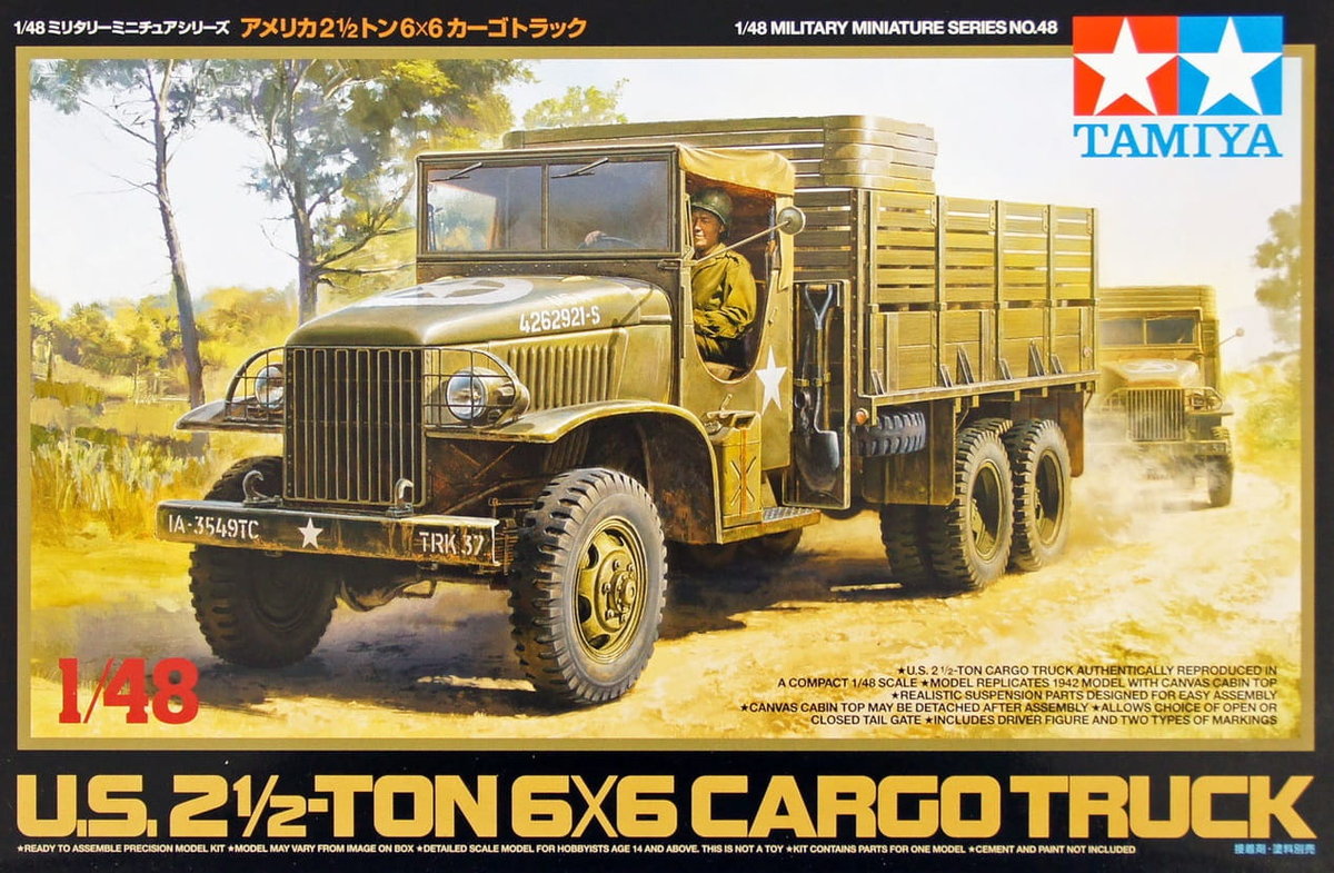 Фото - Збірна модель TAMIYA 32548 1:48 Us 2.5 Ton 6X6 Cargo Truck 