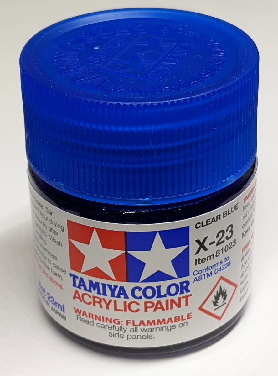 X-23 Clear Blue Acrylic Paint 23ml X23 - Tamiya