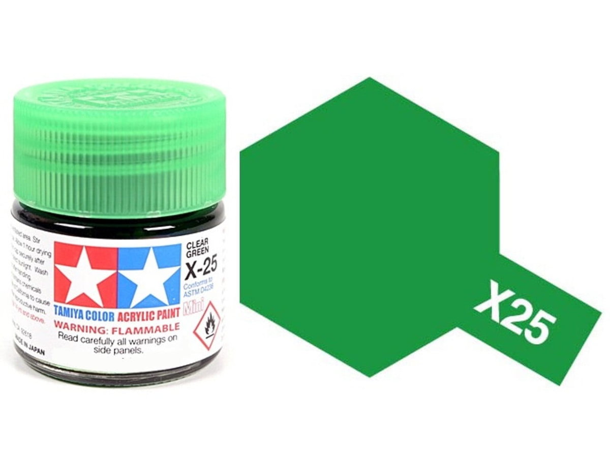 Tamiya X-5 Green Acrylic Paint - 23ml Bottle, Made In Japan
