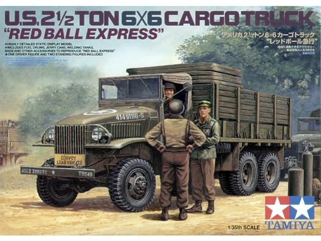 Tamiya, U.S. 2.5-Ton 6x6 Cargo Truck, Model do sklejania, 14+
