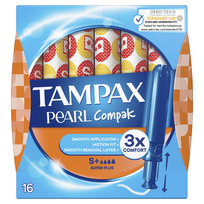 Tampax Pearl Compak Super Plus Tampony z aplikatorem	, 16 szt