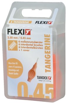 Tandex, Flexi, czyściki międzyzębowe 0,45 x 2,5 mm Ultrafine Tangarine, 6 szt. - Tandex