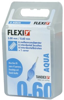 Tandex, Flexi, czyściki międzyzębowe 0,60 x 3,00 mm Extra Fine Aqua, 6 szt. - Tandex