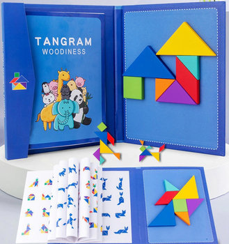 Tangram Drewniana Układanka Montessori Klocki Magnetyczne - Inna marka