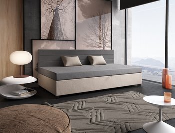 Tapczan młodzieżowy 80cm łóżko pojedyncze pojemnik materac sofa wezgłowie - Cezari