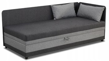 Tapczan Pojedynczy Łóżko Młodzieżowe + Pojemnik Hirek 80X180 Grafit/Szare - BIRD Meble