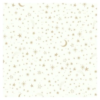 tapeta samoprzylepna Twinkle stars 52 x 500 cm white/gold - TWM
