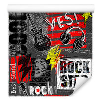 Tapeta Słuchawki Gitary Rock Pokój Młodzieżowy
