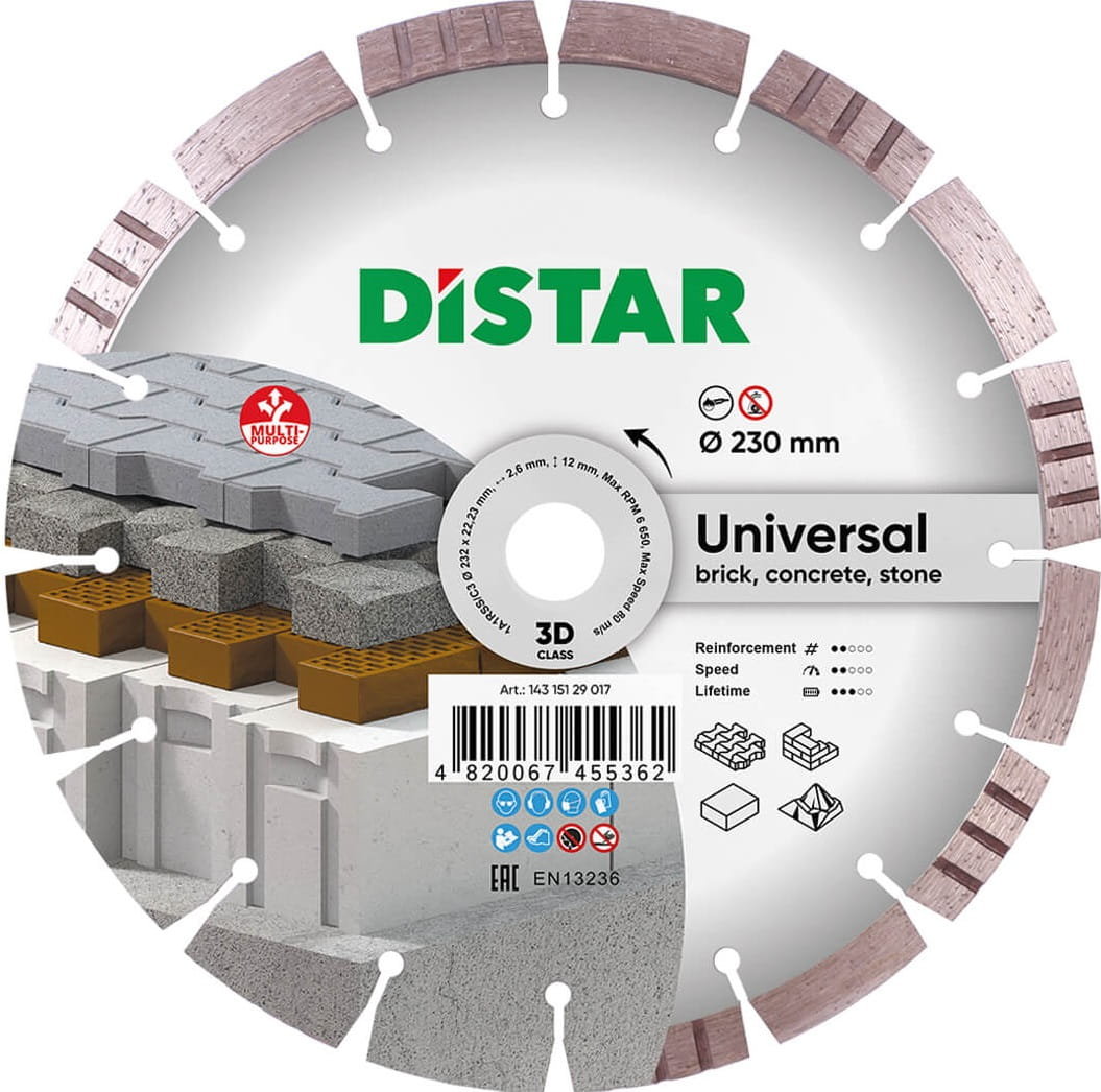 Фото - Круг відрізний Distar Tarcza diamentowa 230mm  Bestseller Universal 