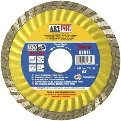 Tarcza diamentowa ARTPOL Turbo Plus, 125x22,2 mm /AR AR81812