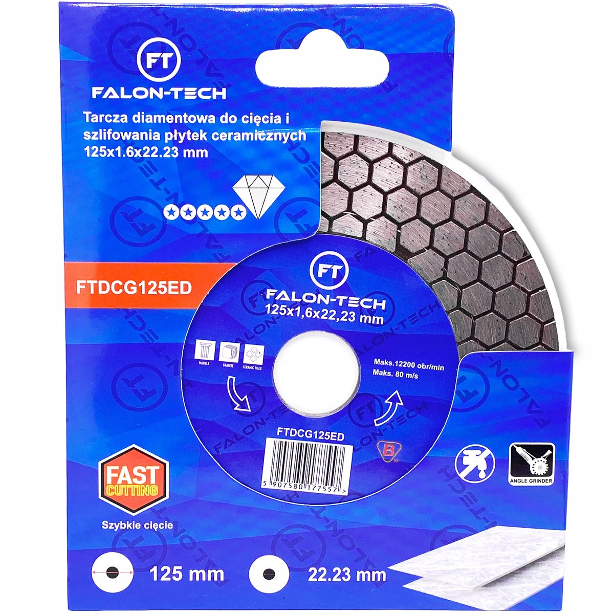 Tarcza diamentowa do cięcia płytek gresu glazury szlifowania plaster miodu 125mm