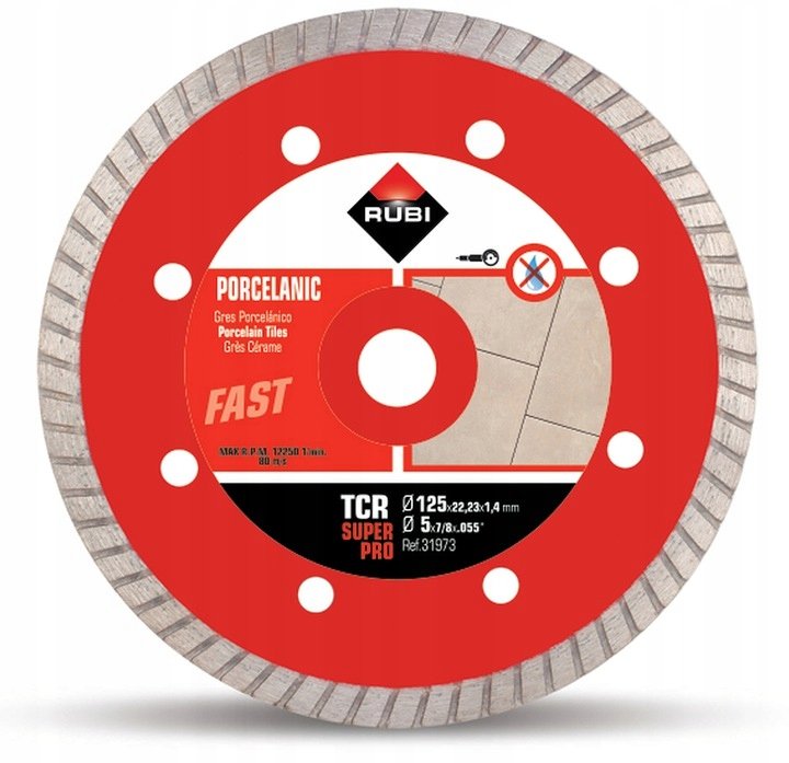 Tarcza diamentowa do gresu porcelanowego RUBI Superpro, TCR 125 RUBI31973