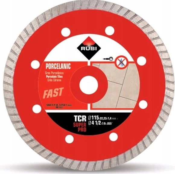 Tarcza diamentowa do gresu porcelanowego RUBI TCR 115 Superpro RUBI31972