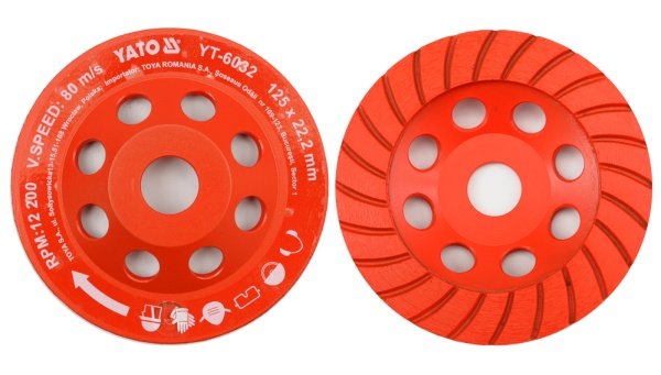 Tarcza diamentowa do szlifowania betonu/kamienia YATO Turbo, 125 mm YT-6032