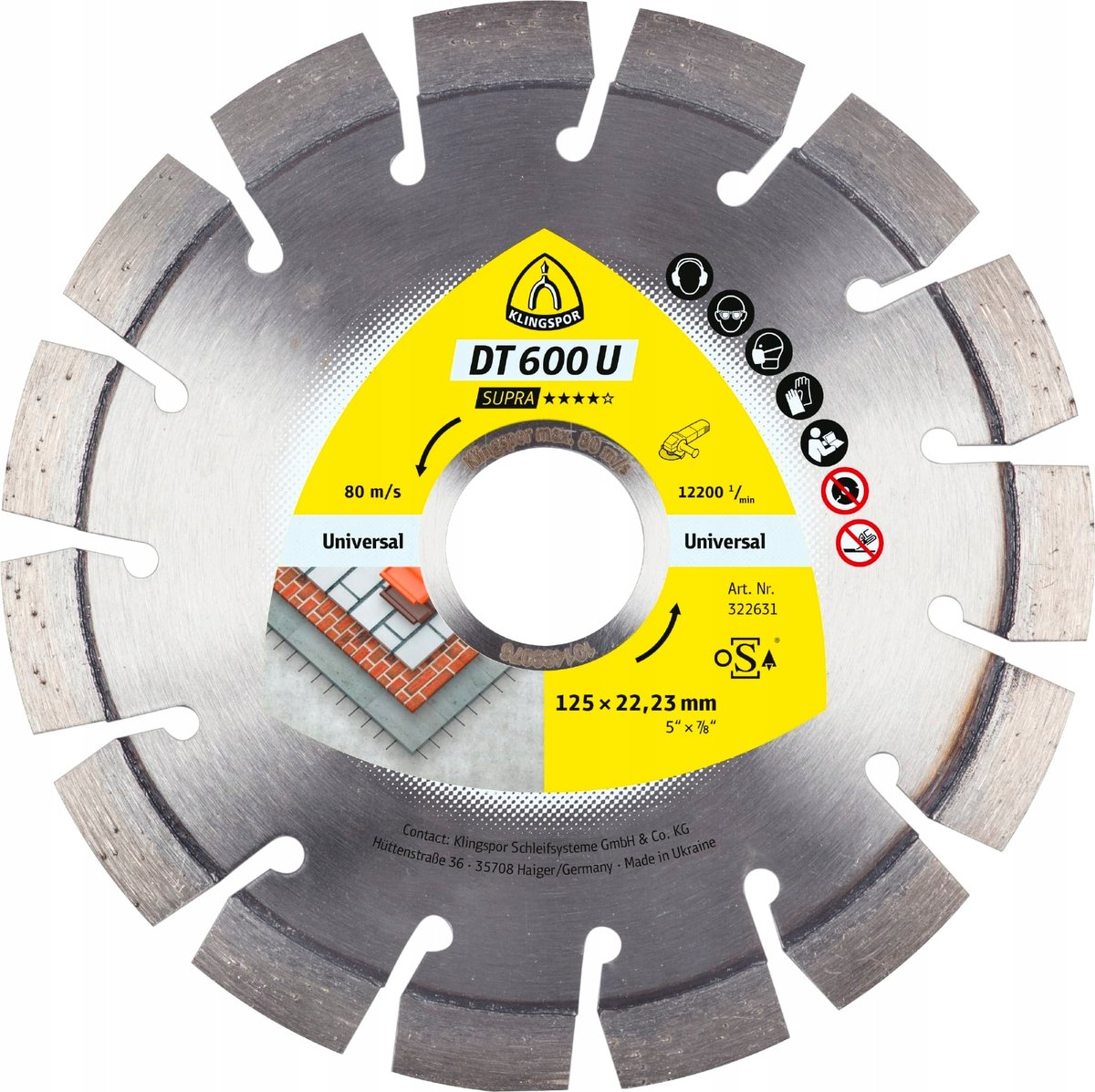 Tarcza diamentowa KLINGSPOR, 125 mm