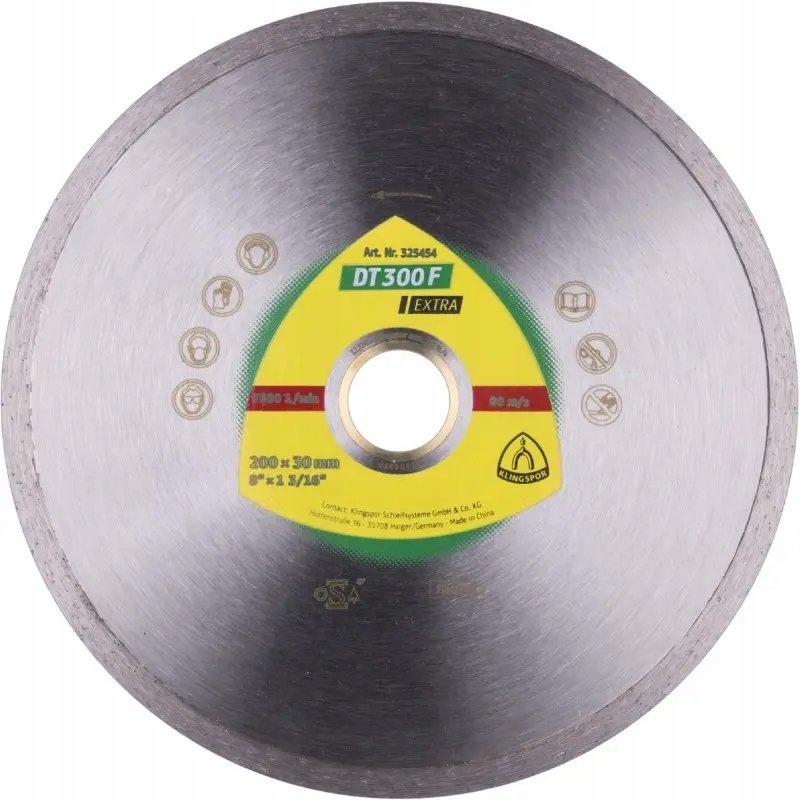 Tarcza diamentowa pełna do ceramiki KLINGSPOR DT300F, 230x22,2 mm K325360