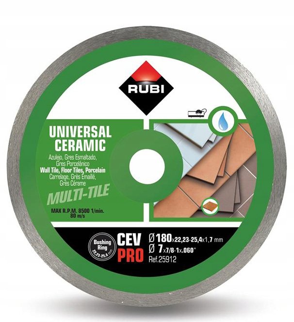 Tarcza diamentowa RUBI Pro, CEV 180x22,2 mm RUBI25912