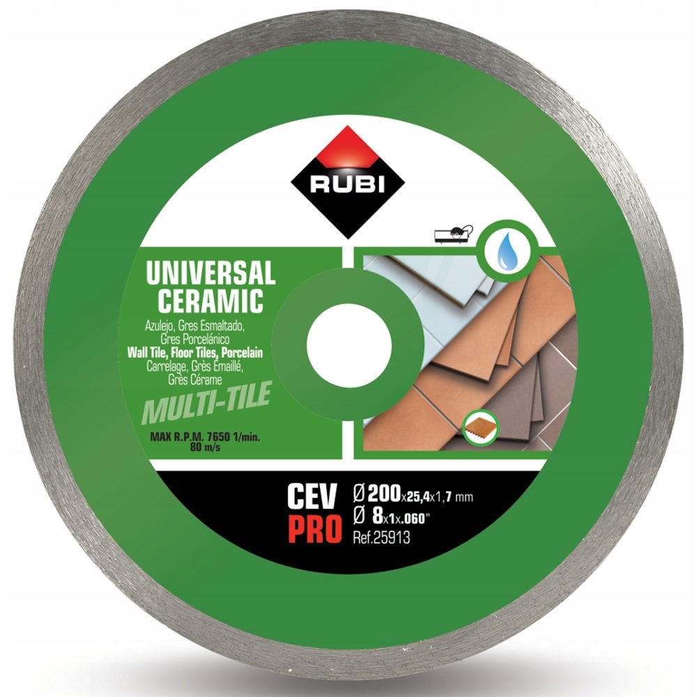 Tarcza diamentowa RUBI Pro, CEV, 200x25,4 mm RUBI25913