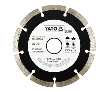 Tarcza diamentowa segmentowa YATO 6003, 125x22,2 mm YT-6003 - YATO