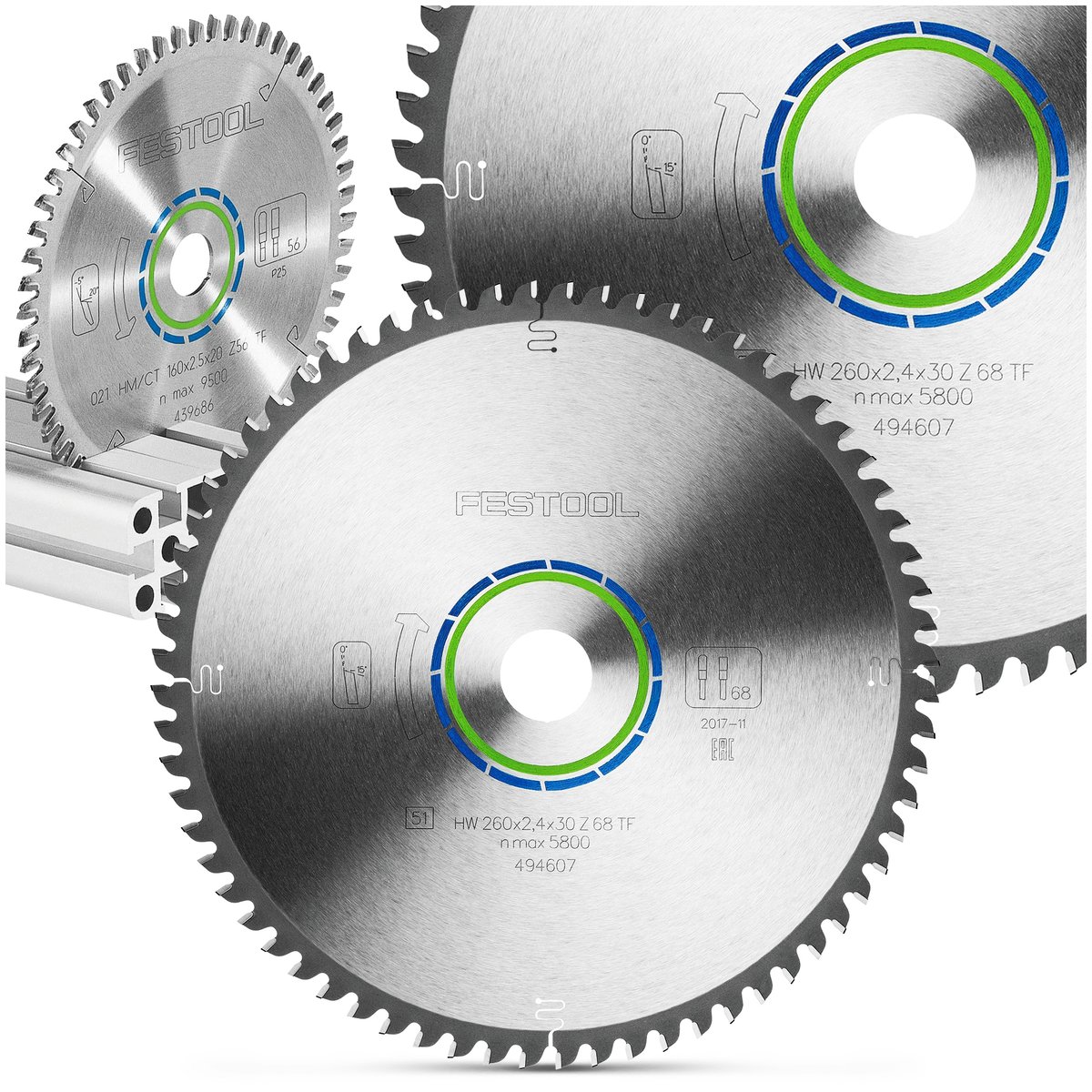 Festool TF68 HW 260x2,4x30 Alumiini/muovi Sahanterä