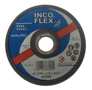 Tarcza do cięcia metalu TECHNIFLEX Incoflex, 180x1,6x22,2 mm IFM41-180-1.6-22A46T - TECHNIFLEX