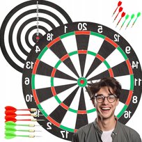 Tarcza do Gry w Dart Rzutki Lotki Sizalowa Zestaw Tarcza + 4 Rzutek 29 Cm