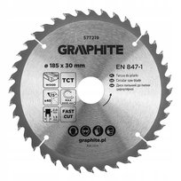 Tarcza do piły pilarki widiowa 185 x 30mm 40 zębów do drewna MDF GRAPHITE