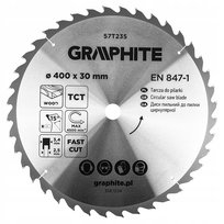 Tarcza do piły pilarki widiowa 400 x 30 mm, 40 zębów do drewna MDF GRAPHITE