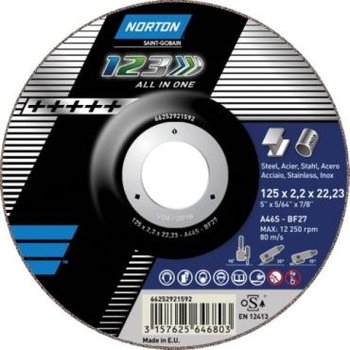 TARCZA FLEX 42 115x2,2x22,2 A 46 S 1-2-3 NORTON - Norton