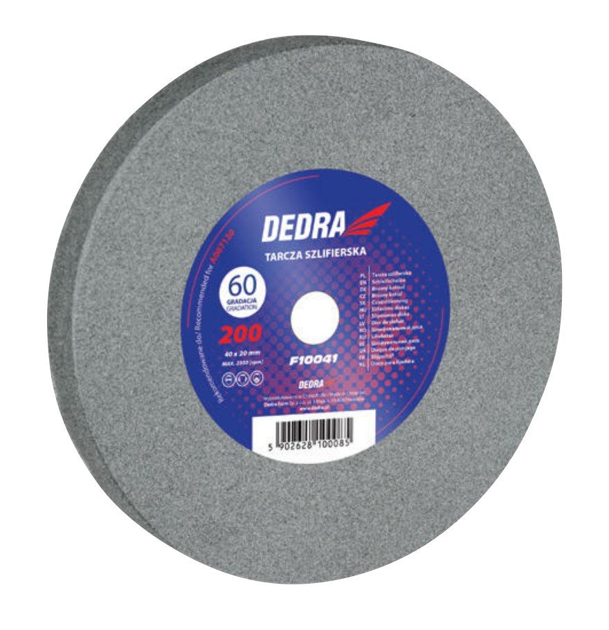 Tarcza szlifierska, kamień DEDRA F10041 200x40x20mm,  gr. 60