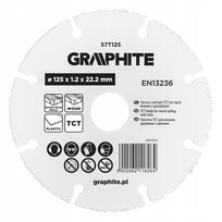 Tarcza z ostrzem TCT do cięcia drewna z gwoździami 125x1.2x22.22mm GRAPHITE