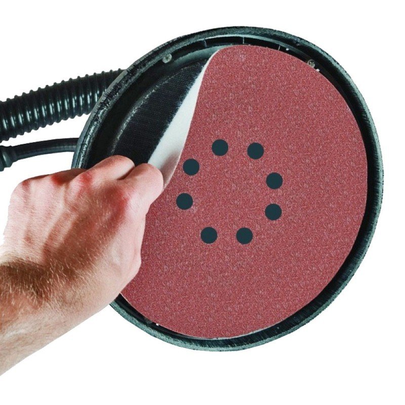 Tarczki ścierne z otworami do szlifierek do gipsu DEDRA DED7749B5 225mm, gr.180, 5szt.