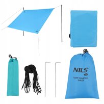 Tarp Płachta Biwakowa Wodoodporna Turystyczna 230x140 cm Przeciwsłoneczna