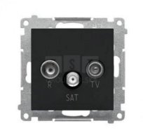 TASK.01/149 Simon 55 Gniazdo antenowe R-TV-SAT końcowe/zakończeniowe (moduł). 1x Wejście: 5 MHz2,4 GHz Czarny mat TASK.01/149