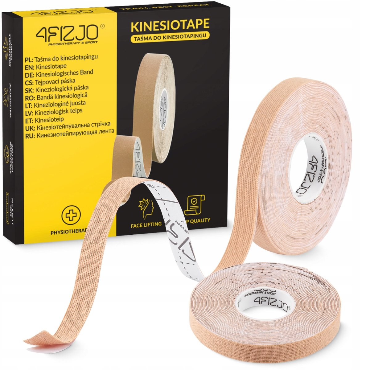 Taśma Do Tapingu Twarzy Kinesiotapingu Liftingu Tejp Modelujący Tape ...