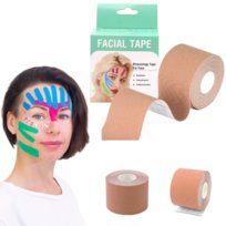 Taśma do tapingu twarzy plastry kinezjologiczne na twarz do liftingu 5 cm Deni Carte