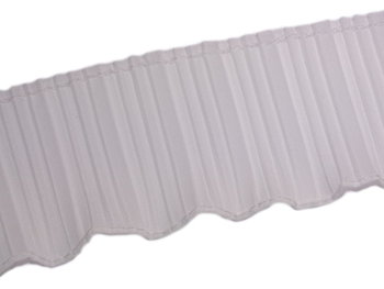 Taśma elastyczna plisowana żorżeta 12 cm ( 1 mb ) Biała - Dystrybutor Kufer